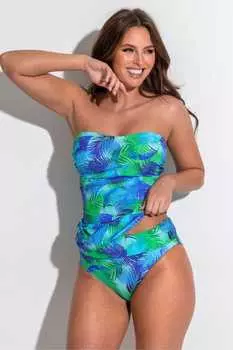 Танкини Aruba без косточек с вырезом-бандо Pour Moi, синий