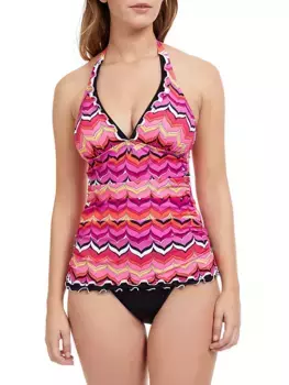 Танкини с лямкой на шее Палм-Спрингс Profile By Gottex, цвет pink multicolor