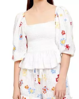 Таня Тейлор Эмма Топ Tanya Taylor, белый