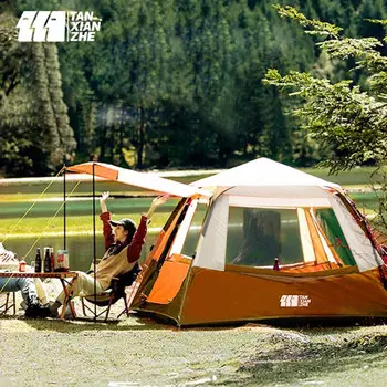 Tanxianzhe Explorer полностью автоматическая палатка для кемпинга, непромокаемая и солнцезащитная палатка TXZ-1145 метров, белая