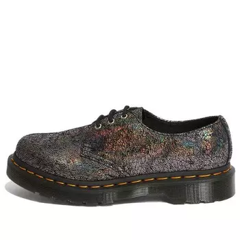 Тапочки 1461 metallic jk 'gunmetal iridescent crackle' Dr. Martens, серебряный