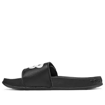 Тапочки 200 series casual minimalistic black slippers New Balance, черный