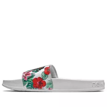 Тапочки 200 series white black slippers 'white black' New Balance, белый