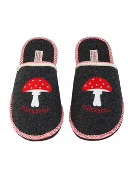 Тапочки Adelheid Filzpantoffel Glckspilz, черный