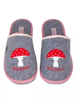 Тапочки Adelheid Filzpantoffel Glckspilz, серый