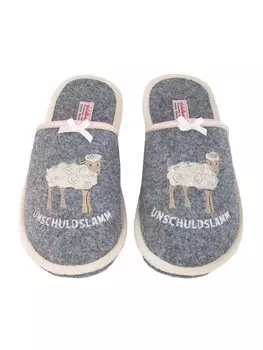 Тапочки Adelheid Filzpantoffel Unschuldslamm, серый
