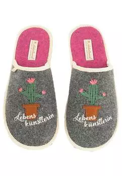 Тапочки Adelheid Filzpantoffeln Lebensknstlerin, серый
