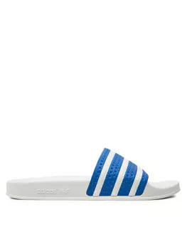 Шлепанцы Adidas в полоску, сине-белый