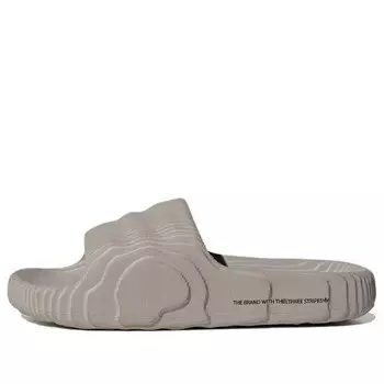 Тапочки adilette 22 slides 'light brown' Adidas, серый