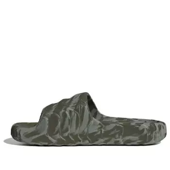 Тапочки adilette 22 slides 'olive strata silver green' Adidas, зеленый