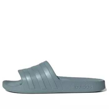 Тапочки adilette aqua non-slip wear-resistant shoe gray Adidas, серый