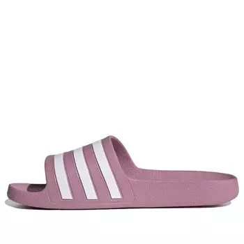 Тапочки adilette aqua slide 'cherry metallic white' Adidas, фиолетовый