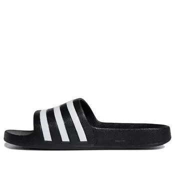 Тапочки adilette aqua slides 'black white' Adidas, черный