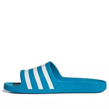 Тапочки adilette aqua slides 'solar blue' Adidas, синий