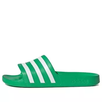 Тапочки adilette aqua slides 'vivid green' Adidas, зеленый