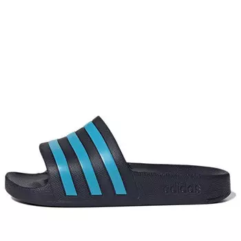 Тапочки adilette aqua slipper black/blue Adidas, черный