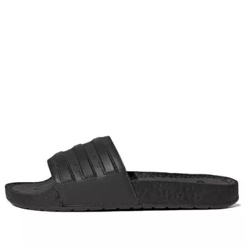 Тапочки adilette boost slide 'carbon core black' Adidas, черный