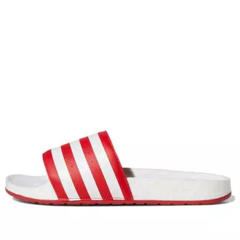 Тапочки adilette boost slides 'scarlet' Adidas, белый