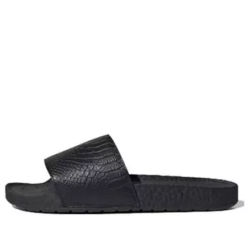 Тапочки adilette boost slides 'snakeskin' Adidas, черный