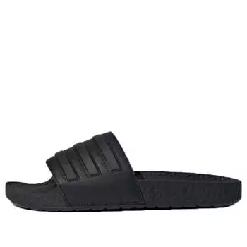 Тапочки adilette boost slides 'triple black' Adidas, черный