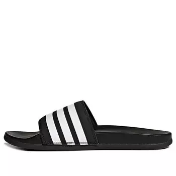 Тапочки adilette cloudfoam plus 'black white' Adidas, черный