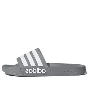 Тапочки adilette cloudfoam slides 'grey' Adidas, серый