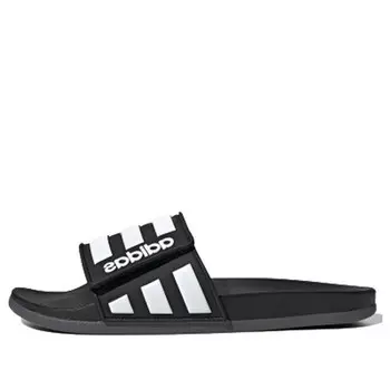 Тапочки adilette comfort adj 'black white' Adidas, черный