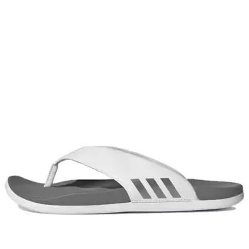 Тапочки adilette comfort flip flop 'white grey' Adidas, белый