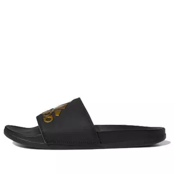 Тапочки adilette comfort 'gold metallic' Adidas, черный