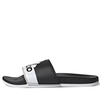 Тапочки adilette comfort slide 'black white' Adidas, белый