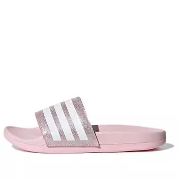 Тапочки adilette comfort slide j Adidas, серебряный