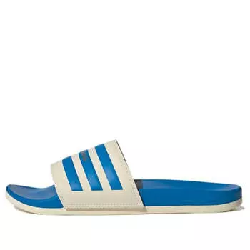 Тапочки adilette comfort slide 'white blue rush' Adidas, синий