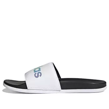 Тапочки adilette comfort slide 'white multi' Adidas, белый