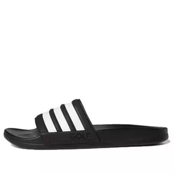 Тапочки adilette comfort slides slippers black/white Adidas, черный