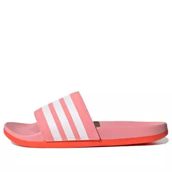 Тапочки adilette comfort slides 'super pop red' Adidas, розовый