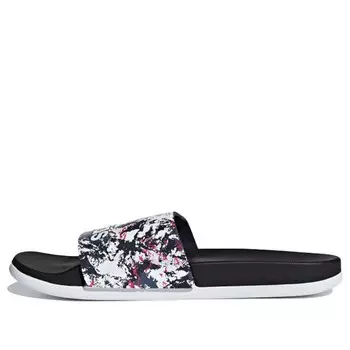 Тапочки adilette comfort slippers black/white Adidas, черный
