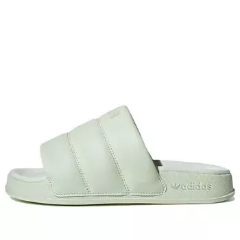 Тапочки adilette essential slide Adidas, зеленый