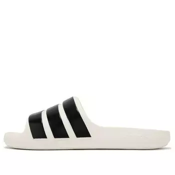 Тапочки adilette flow slides 'white black' Adidas, белый