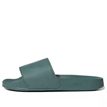 Тапочки adilette lite sandal 'hazy emerald' Adidas, зеленый