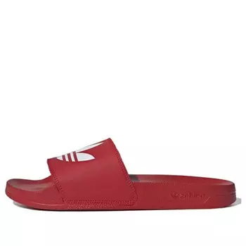 Тапочки adilette lite slides 'trefoil logo - scarlet' Adidas, красный