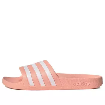 Тапочки adilette pink and white aqua Adidas, розовый