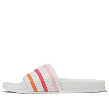 Тапочки adilette pride rainbow slippers 'white' Adidas, белый