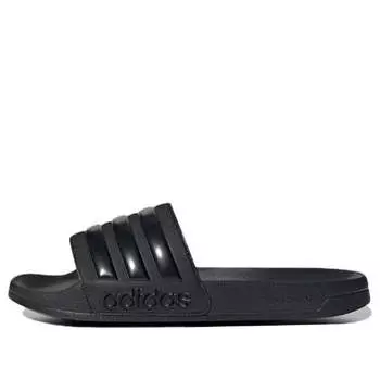 Тапочки adilette shower slide 'triple black' Adidas, черный