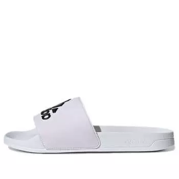 Тапочки adilette shower slide 'white black' Adidas, белый