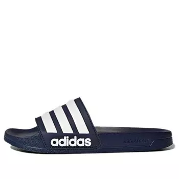 Тапочки adilette shower slides 'collegiate navy' Adidas, синий