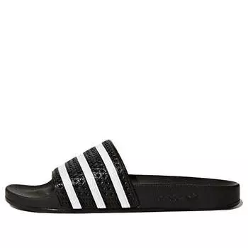 Тапочки adilette slides 'black' Adidas, черный