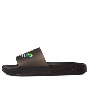 Тапочки adilette slides 'pride - core black' Adidas, черный