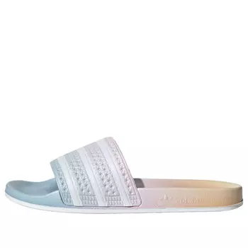 Тапочки adilette slides 'sunrise' Adidas, синий