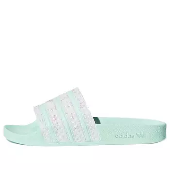 Тапочки adilette sports slippers Adidas, зеленый