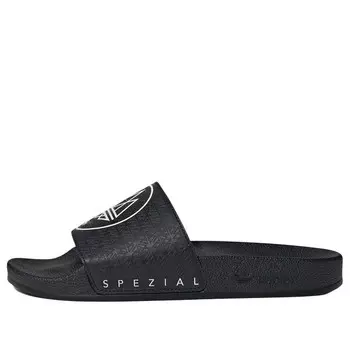 Тапочки adilette spzl 'black' Adidas, черный